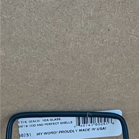 “At The Beach” Plaque with stand. 12x12 - Picture 5 of 5